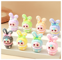 Kawaii mignon dessin animé artisanat bonne chance figurines résines mini poupées figures humaines lapin bébé soeur fille tête 3d personnes sculpture