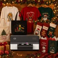 Imprimante DTF de vacances A3 Impresora A3 Machine d'impression saisonnière pour transfert de film PET avec encre blanche et impression CMJN Epson F1080 Precisioncore