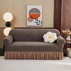 Ensemble de housses de canapé intégrées, épaisses, entièrement enveloppantes, élastiques, protection de canapé, toutes saisons, universelles, double accoudoir - Product Image 5