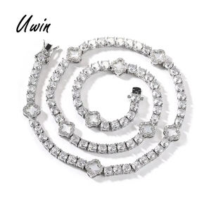 UWIN-Mini collar de trébol de cuatro hojas, cadena de tenis ostentosa con piedra CZ, joyería para mujer, novedad - Product Image 1