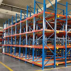 Estantería de palés en vivo FIFO dinámica de gama alta Almacenamiento en frío Estantes de protección contra la corrosión de rodillos de acero resistente - Product Image 4