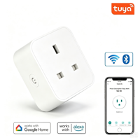 Prise intelligente WiFi UK 13A, contrôle par application Tuya SmartLife, commande vocale Alexa Google, moniteur d'énergie, prise intelligente