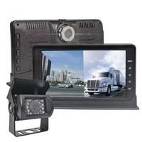 Moniteur DVR pour camion AHD IPS 7 pouces, caméra de voiture 1080P, enregistreur de conduite, double objectif, enregistrement avant/arrière, vision nocturne IR, marche arrière