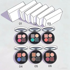Paleta de sombras de ojos mate de alta pigmentación para contorno e iluminación con brochas para un efecto de maquillaje duradero - Product Image 2