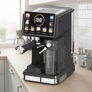 Cafetera Italiana Semiautomática Portátil para Exteriores, Uso Doméstico, Espresso, Extracción de Alta Presión, Espumador de Leche Integrado, Pantalla LCD - Product Image 6
