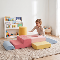 Ensemble de blocs d'escalade en mousse souple pour salle de jeux intérieure, couleurs pastel, entraînement sensoriel pour tout-petits