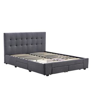 Cama tapizada Wingback clásica con cabecero alto para suites de hotel - Product Image 4