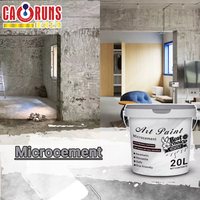 Pintura de Pared Integrada CARUNS Antioxidante para Concreto y Microcemento, Estuco Clásico con Textura Pulida, Revestimiento Líquido para Interiores