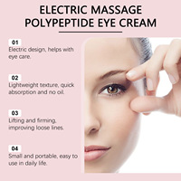 Crème pour les yeux électrique et crème de massage à technologie de rouleau, en plastique, formule liquide pour hydrater les yeux et améliorer l'élasticité