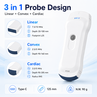 Sonda USB WiFi 3 en 1 para Uso Veterinario Clínico, Ecógrafo Doppler Color Portátil