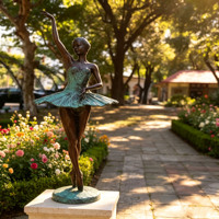 Ornement rétro, sculpture de danseuse de ballet en bronze coulé sur mesure, statue en bronze