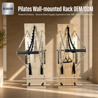 Tour murale portable pour Pilates Reformer avec planche à ressorts en alliage d'aluminium, fixation murale pour studio de Pilates