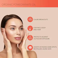 Huile de pépins de grenade naturelle pressée à froid de marque privée 100% pour le visage, la peau, les soins capillaires, le cuir chevelu et le massage du corps