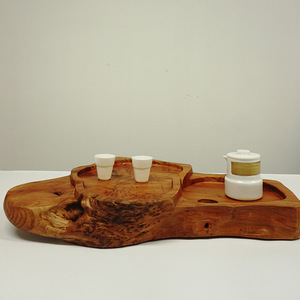 Solid Wood Root Carving <b>Tea</b> Tray Irregular Shape Hand Carved Natural Color Kung Fu <b>Tea</b> <b>Set</b> - Product Image 1