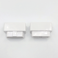 Carcasa y Conector Macho OBD 2 Blancos para Vehículos Diésel, Carcasa de Conexión para Dispositivo de Diagnóstico OBD-II