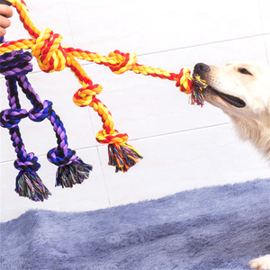 Jouet pour chien en coton écologique en gros, <span class=keywords><strong>corde</strong></span> à mâcher tressée durable en forme d'os pour chiens - Product Image 3