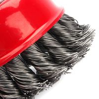 Brosse à coupe nouée en acier robuste de 3 pouces, fil d'acier de qualité industrielle OEM, disponible pour l'enlèvement professionnel de la peinture