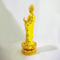 Statues de Bouddha Fengshui de style chinois de haute qualité, figurines dorées de Sakyamuni, sculptures en métal, artisanat pour la décoration de la maison, ornement