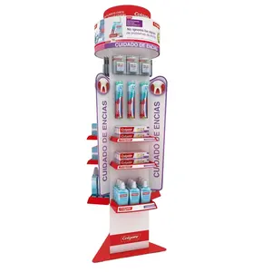 Expositor de loja de cosméticos, expositor personalizado de escova de dentes elétrica, rack de exibição, fixação de varejo