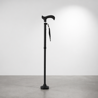 Bâton de marche en fibre de carbone avec poignée ergonomique souple - une aide à la mobilité légère pour le corps humain.