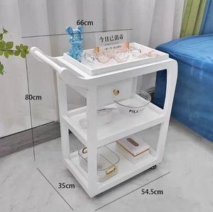 ชุดเฟอร์นิเจอร์สำหรับช่างทำผมแบบถอดประกอบได้ รถเข็นเก็บของสีทองสำหรับร้านเสริมสวย ปี 2025 - Product Image 5