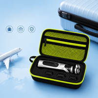 Étui de rasoir personnalisé en EVA rigide noir avec fermeture éclair, sac de voyage portable pour rasoir, étui de transport antichoc et protecteur