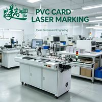 Machine de marquage laser à fibre pour cartes intelligentes avec module de lecture/écriture RFID pour l'inspection stable et automatique du codage des données des cartes sans contact
