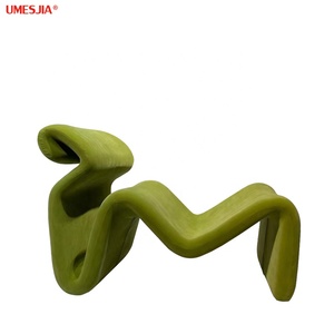 ETCETERA EASY CHAISE Lounge mobili soggiorno fibra di vetro imbottita con velluto - Product Image 3