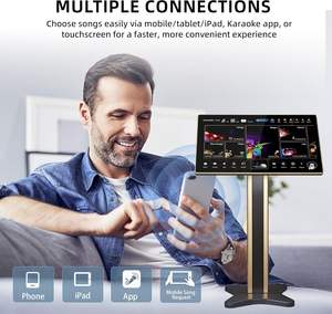 InAndOn 1TB KV-HT215 Machine de karaoké 4-en-1 avec écran tactile 21,5 pouces, système KTV domestique, deux microphones sans fil, WiFi et Bluetooth, OEM ODM - Product Image 6