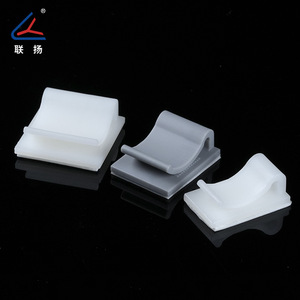 Base de fixation adhésive pour câble Lianyang FCN-152025 en ABS pour câble plat, organiseur de câblage de bureau - Product Image 1