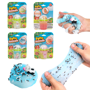 Popular Mini Farm Animal Theme Icy Putty Colorful Puff Crystal Slime Squeeze Craft <b>Kit</b> Funny Toys for Kid - Product Image 6