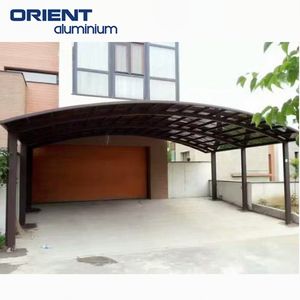 โรงจอดรถสำเร็จรูปขนาด 6x3 เมตร หรูหรา แบบ 2 เสา กันน้ำ พร้อมประตูอลูมิเนียมแบบญี่ปุ่น หลังคาทรงลาดเอียงเดี่ยว - Product Image 2