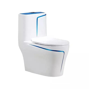 Bagno di lusso integrato water closuin ceramica one piece sciacquone <span class=keywords><strong>WC</strong></span> bianco con linee colorate <span class=keywords><strong>disegno</strong></span> <span class=keywords><strong>wc</strong></span> - Product Image 2