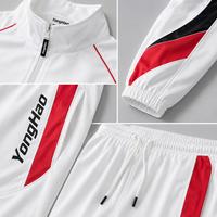 Ensemble veste coupe-vent et short pour homme, personnalisable OEM ODM, color block, léger, streetwear, fabricant de vêtements sur mesure