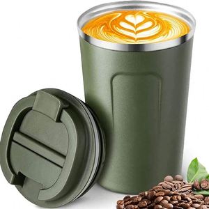 Stainless Steel Vacuum Insulated Tumbler 12oz 17oz Double Wall <b>Coffee</b> Mug With Lid Travel Cup Black White Pink - Product Image 3