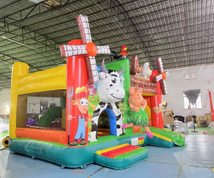 <span class=keywords><strong>Château</strong></span> gonflable combiné multifonctionnel 3D pour enfants, ferme miniature, à vendre - Product Image 3