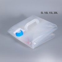 Sac à eau pliable de 20L, bidon pliable de qualité alimentaire, conteneur d'eau portable avec robinet pour le camping en plein air et la randonnée