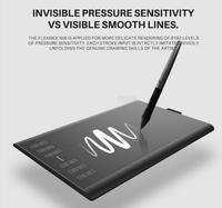 Tablette graphique professionnelle Huion H1060P avec support d'inclinaison, 8192 niveaux de pression, taux de rapport de 233 PPS, pression du stylet