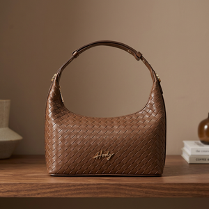 Rosella Lady Zipper Waterproof Adjustable Woven Synthetic Leather Shoulder Crossbody Handbag - Product Image 3
