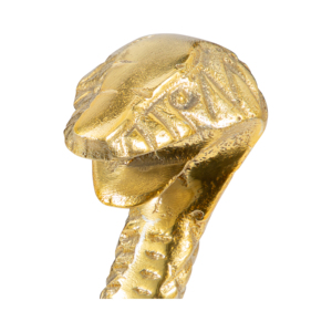 Statuetta di Serpente, Scultura Moderna in Metallo con Finitura Dorata, Elemento Decorativo per Scaffali, Tavoli, Ufficio e Soggiorno - Product Image 5