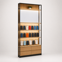 Comptoir d'exposition pour téléphones portables, vitrine pour smartphones, îlot de présentation, mobilier de magasin de détail, aménagement de boutique d'électronique, bureau de rangement