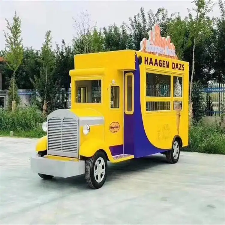 2022 novo design de caminhão de comida com cozinha cheia de aço inoxidável jantar carro reboque de comida para venda