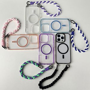 Funda <span class=keywords><strong>de</strong></span> teléfono <span class=keywords><strong>de</strong></span> acrílico transparente <span class=keywords><strong>de</strong></span> alta calidad para IP17promax con pulsera <span class=keywords><strong>de</strong></span> cordón magnético y características <span class=keywords><strong>de</strong></span> carga inalámbrica - Product Image 2