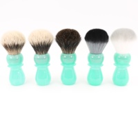 YAQI 24MM Mountain Lake Caravel Arctic Synthetic Hair Knot Resin Handle Shaving Brushes Model R1804-S for Men