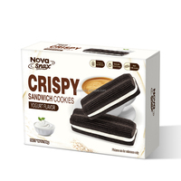 Novasnax Biscuits crémeux à saveur de yaourt Collations saines avec goût sucré Sandwich croustillant au glucose Biscuits Boîte Sac Emballage