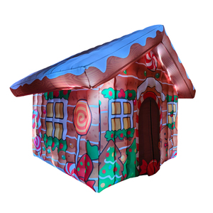 WINSUN <b>Inflatable</b> Gingerbread <b>House</b> Christmas Decoration Oxford Fabric CE Certified Custom Logo for Outdoor Yard Holiday Display - Product Image 3