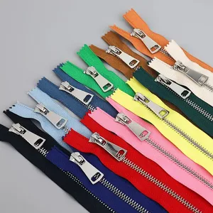 Wholesale Factory Custom Jacket Zippers Double Slider Open Closed End #3 #5 #8 Zinc Alloy Metal Zipper