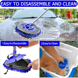 Dewande Aluminum Telescopic Adjustable <strong>Chenile</strong> Multifunctional Cleaning Set Car Wash Brush <strong>Mop</strong> 1m - Product Image 3