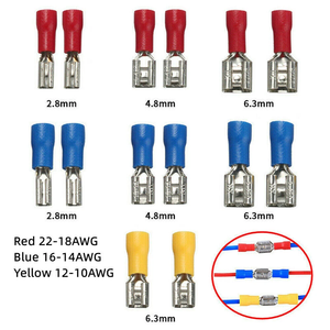 Kit <span class=keywords><strong>Terminal</strong></span> bertekanan dingin 2.8mm 4.8mm 6.3mm-konektor penjepit/cincin/garpu penyambung cepat terisolasi untuk kabel otomotif - Product Image 4