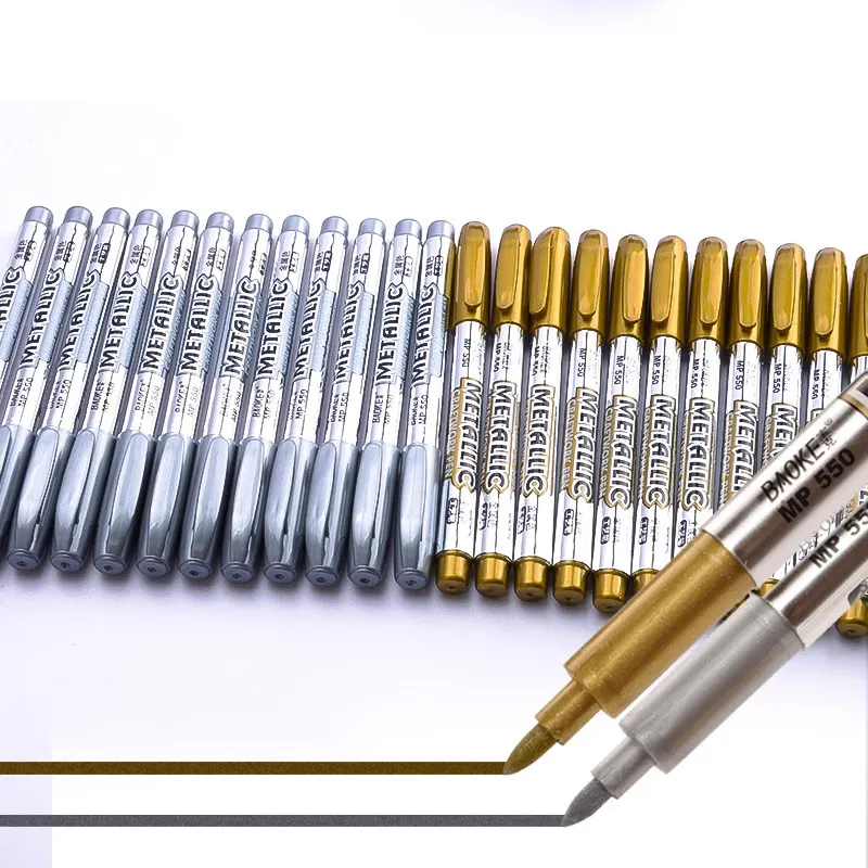 Groothandel Branded Goud Zilver Inkt Metallic Pennen Verf Marker